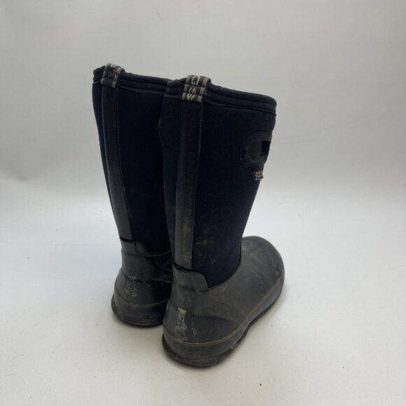 BOGS Big Kids Classic High HA Black Fabric Rain/Snow Boots Sz 13 US 30 EU Read - Picture 2 of 16